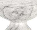 Sunpan Goya End Table - Marble Look - White