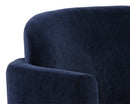 Sunpan Richie Lounge Chair In Antique Brass and Danny Navy/Black and Eclipse White