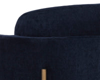 Sunpan Richie Lounge Chair In Antique Brass and Danny Navy/Black and Eclipse White