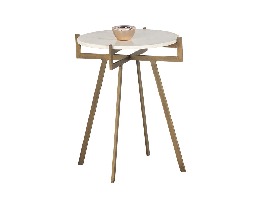 Sunpan Anak Side Table in Black / White