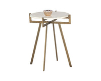 Sunpan Anak Side Table in Black / White