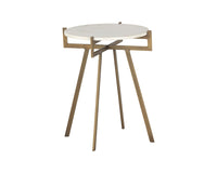 Sunpan Anak Side Table in Black / White