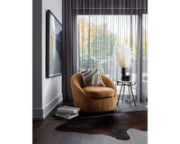 Sunpan Anak Side Table in Black / White