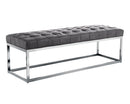 Sunpan Sutton Bench - Cantina Black/Magnetite/Peanut/White