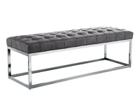 Sunpan Sutton Bench - Cantina Black/Magnetite/Peanut/White