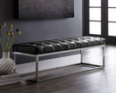 Sunpan Sutton Bench - Cantina Black/Magnetite/Peanut/White