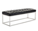 Sunpan Sutton Bench - Cantina Black/Magnetite/Peanut/White