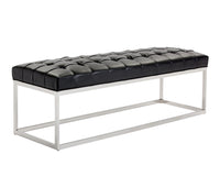 Sunpan Sutton Bench - Cantina Black/Magnetite/Peanut/White