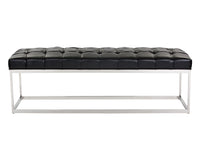 Sunpan Sutton Bench - Cantina Black/Magnetite/Peanut/White