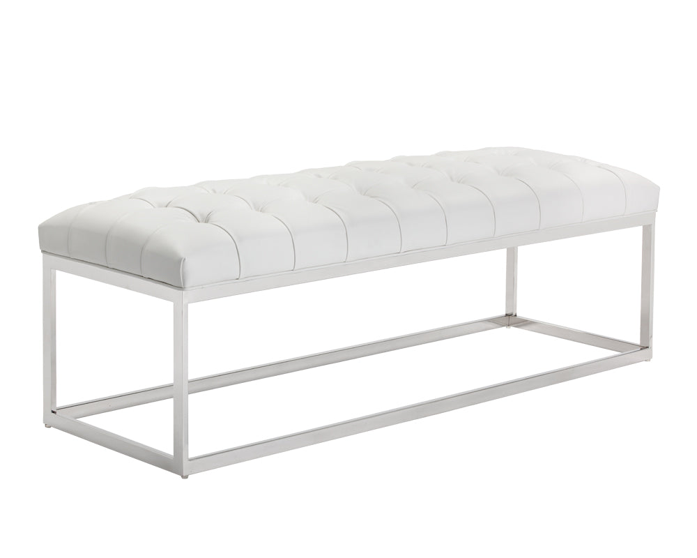 Sunpan Sutton Bench - Cantina Black/Magnetite/Peanut/White