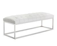 Sunpan Sutton Bench - Cantina Black/Magnetite/Peanut/White