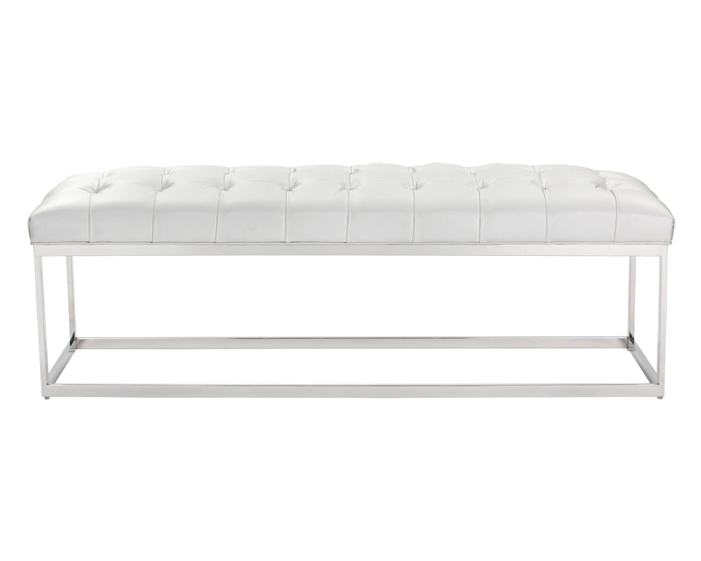 Sunpan Sutton Bench - Cantina Black/Magnetite/Peanut/White