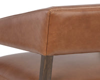 Sunpan Carlyle Lounge Chair in Brentwood Charcoal / Saloon Light Grey / Shalimar Tobacco Leather