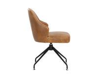 Sunpan Bretta Swivel Dining Chair - Overcast Grey / Tobacco Tan / Moto Stucco