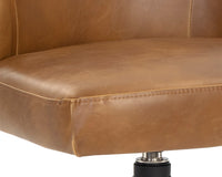 Sunpan Bretta Swivel Dining Chair - Overcast Grey / Tobacco Tan / Moto Stucco