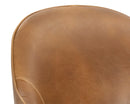 Sunpan Bretta Swivel Dining Chair - Overcast Grey / Tobacco Tan / Moto Stucco