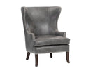 Sunpan Royalton Lounge Chair - Castillo Cream/Tobacco Tan/Overcast Grey