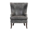 Sunpan Royalton Lounge Chair - Castillo Cream/Tobacco Tan/Overcast Grey