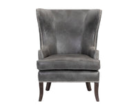 Sunpan Royalton Lounge Chair - Castillo Cream/Tobacco Tan/Overcast Grey
