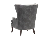 Sunpan Royalton Lounge Chair - Castillo Cream/Tobacco Tan/Overcast Grey