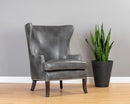 Sunpan Royalton Lounge Chair - Castillo Cream/Tobacco Tan/Overcast Grey