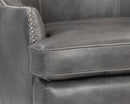 Sunpan Royalton Lounge Chair - Castillo Cream/Tobacco Tan/Overcast Grey