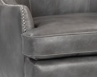 Sunpan Royalton Lounge Chair - Castillo Cream/Tobacco Tan/Overcast Grey