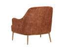 Sunpan Cameron Lounge Chair In Nono Petrol / Nono Rust / Nono Shitake
