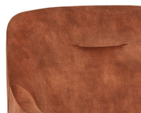 Sunpan Cameron Lounge Chair In Nono Petrol / Nono Rust / Nono Shitake