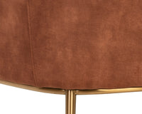 Sunpan Cameron Lounge Chair In Nono Petrol / Nono Rust / Nono Shitake