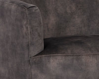 Sunpan Casey Swivel Lounge Chair in Nono Cream/  Petrol / Shitake
