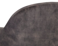 Sunpan Casey Swivel Lounge Chair in Nono Cream/  Petrol / Shitake