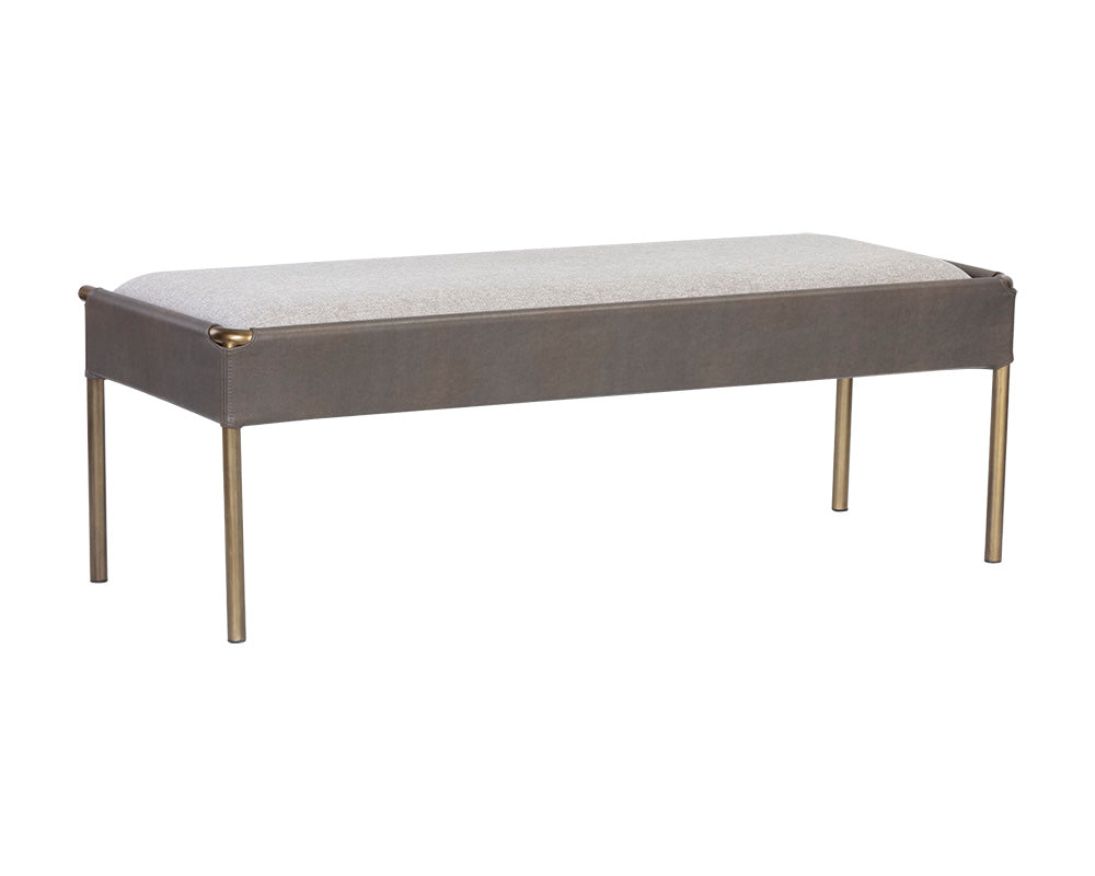 Sunpan Bellevue Bench - Abbington Black and Bravo Black / Belfast Heather Grey and Bravo Ash / Bravo Cream