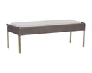 Sunpan Bellevue Bench - Abbington Black and Bravo Black / Belfast Heather Grey and Bravo Ash / Bravo Cream