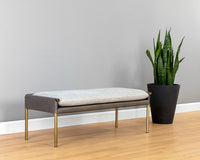 Sunpan Bellevue Bench - Abbington Black and Bravo Black / Belfast Heather Grey and Bravo Ash / Bravo Cream