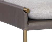 Sunpan Bellevue Bench - Abbington Black and Bravo Black / Belfast Heather Grey and Bravo Ash / Bravo Cream