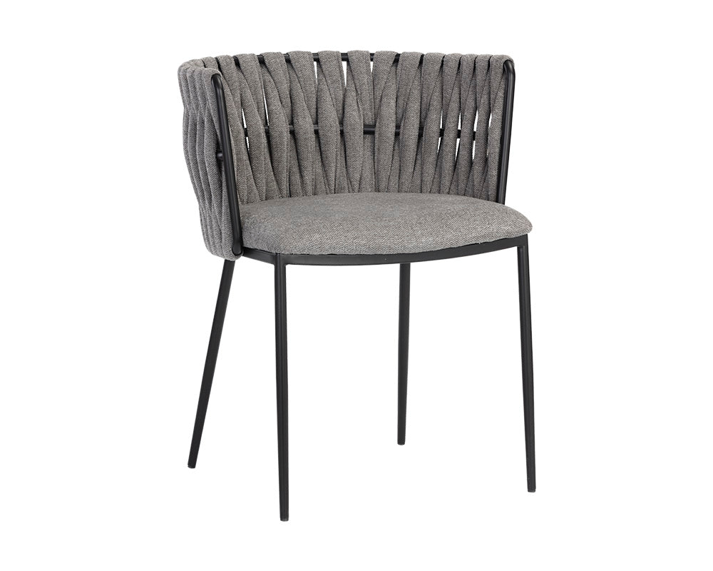 Sunpan Sarai Dining Armchair - Belfast Heather Grey/Belfast Koala Grey