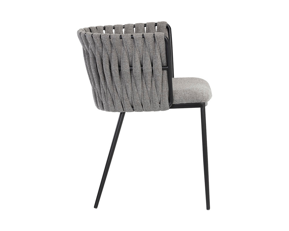 Sunpan Sarai Dining Armchair - Belfast Heather Grey/Belfast Koala Grey
