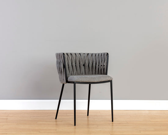 Sunpan Sarai Dining Armchair - Belfast Heather Grey/Belfast Koala Grey
