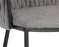 Sunpan Sarai Dining Armchair - Belfast Heather Grey/Belfast Koala Grey