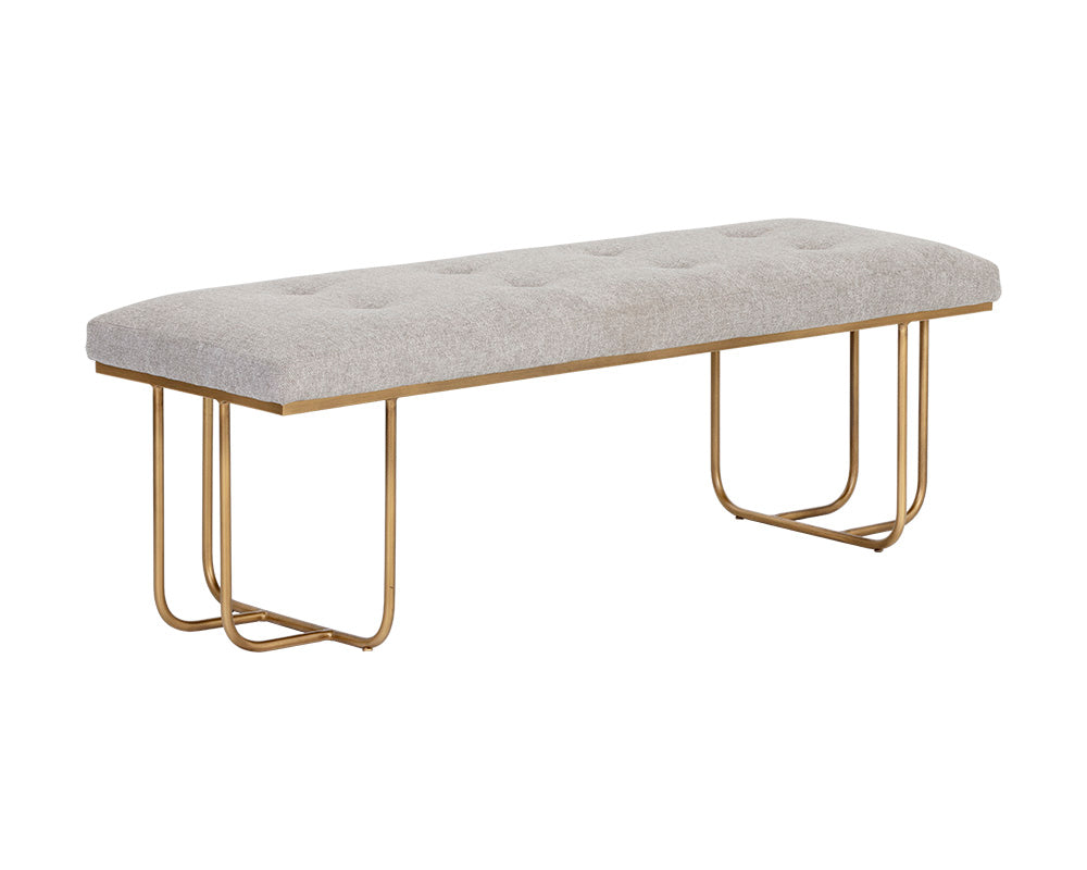 Sunpan Maverick Bench - Bravo Black / Heather Grey / Eclipse White