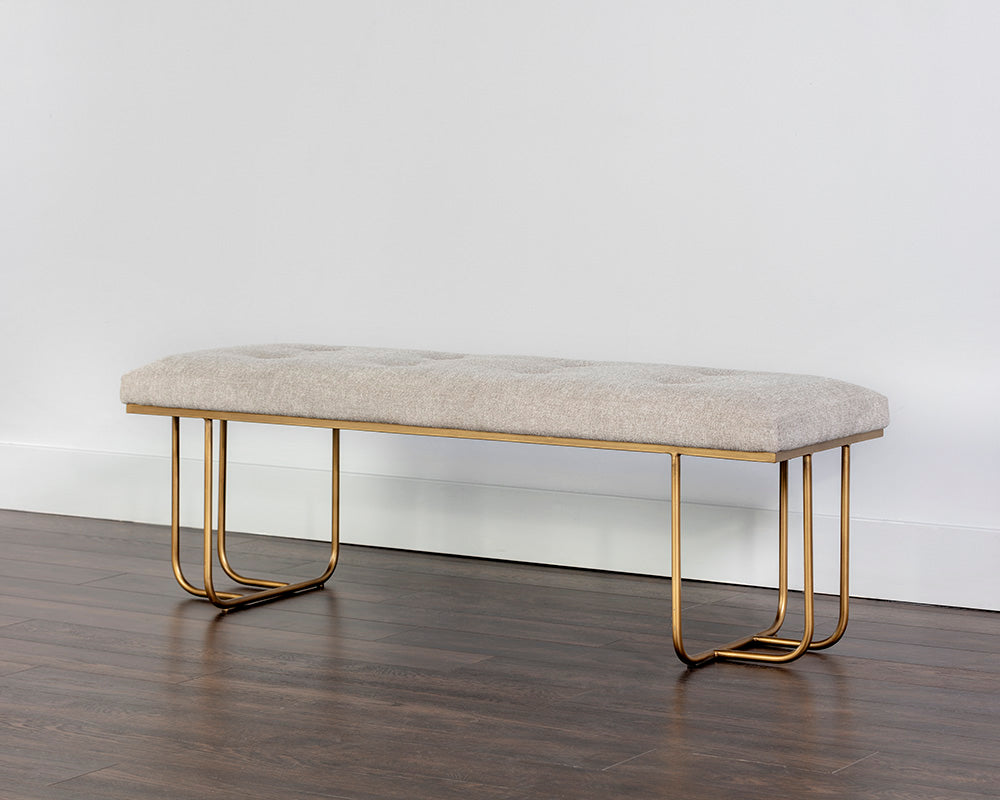 Sunpan Maverick Bench - Bravo Black / Heather Grey / Eclipse White