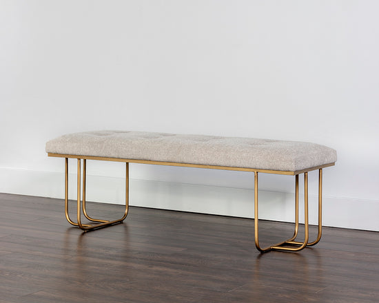 Sunpan Maverick Bench - Bravo Black / Heather Grey / Eclipse White