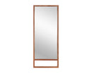 Sunpan Bridgeport Floor Mirror in Dark Brown/Natural