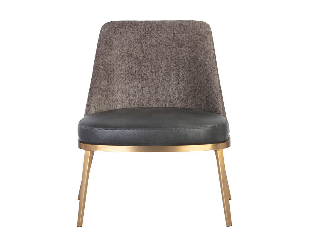 Sunpan Dover Lounge Chair - Bravo Portabella And Sparrow Grey/Napa Stone And Polo Club Stone