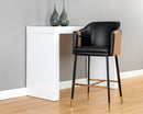 Sunpan Carter Barstool - Napa Beige And Napa Tan/Napa Black And Napa Cognac