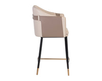 Sunpan Carter Counter Stool - Napa Beige And Napa Tan/Napa Black And Napa Cognac