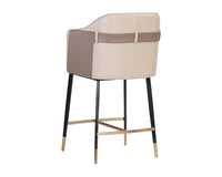 Sunpan Carter Counter Stool - Napa Beige And Napa Tan/Napa Black And Napa Cognac