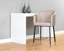 Sunpan Carter Counter Stool - Napa Beige And Napa Tan/Napa Black And Napa Cognac