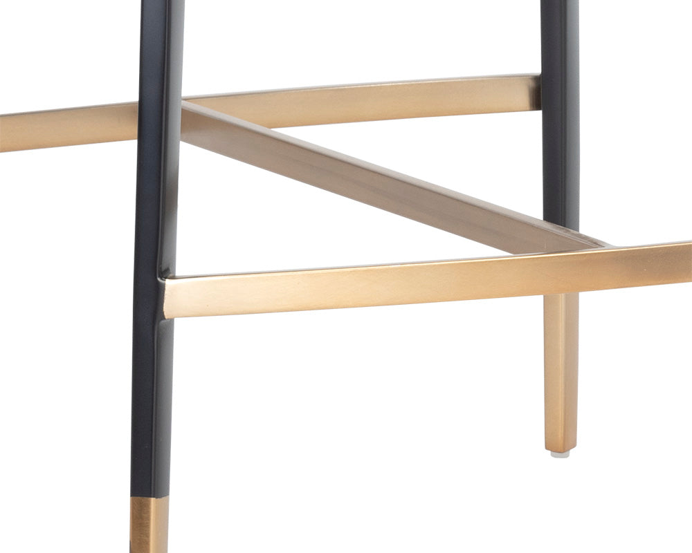 Sunpan Carter Counter Stool - Napa Beige And Napa Tan/Napa Black And Napa Cognac